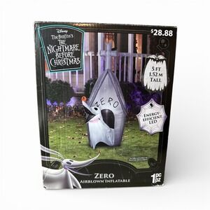 Gemmy Disney Tim Burtons The Nightmare Before Christmas ZERO 5 ft Inflatable NEW